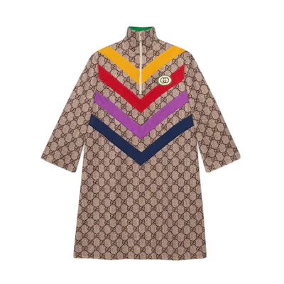 (Women) Gucci Beige Monogram Print Long Sleeve Dress for Women 580583-XJBGT-2270