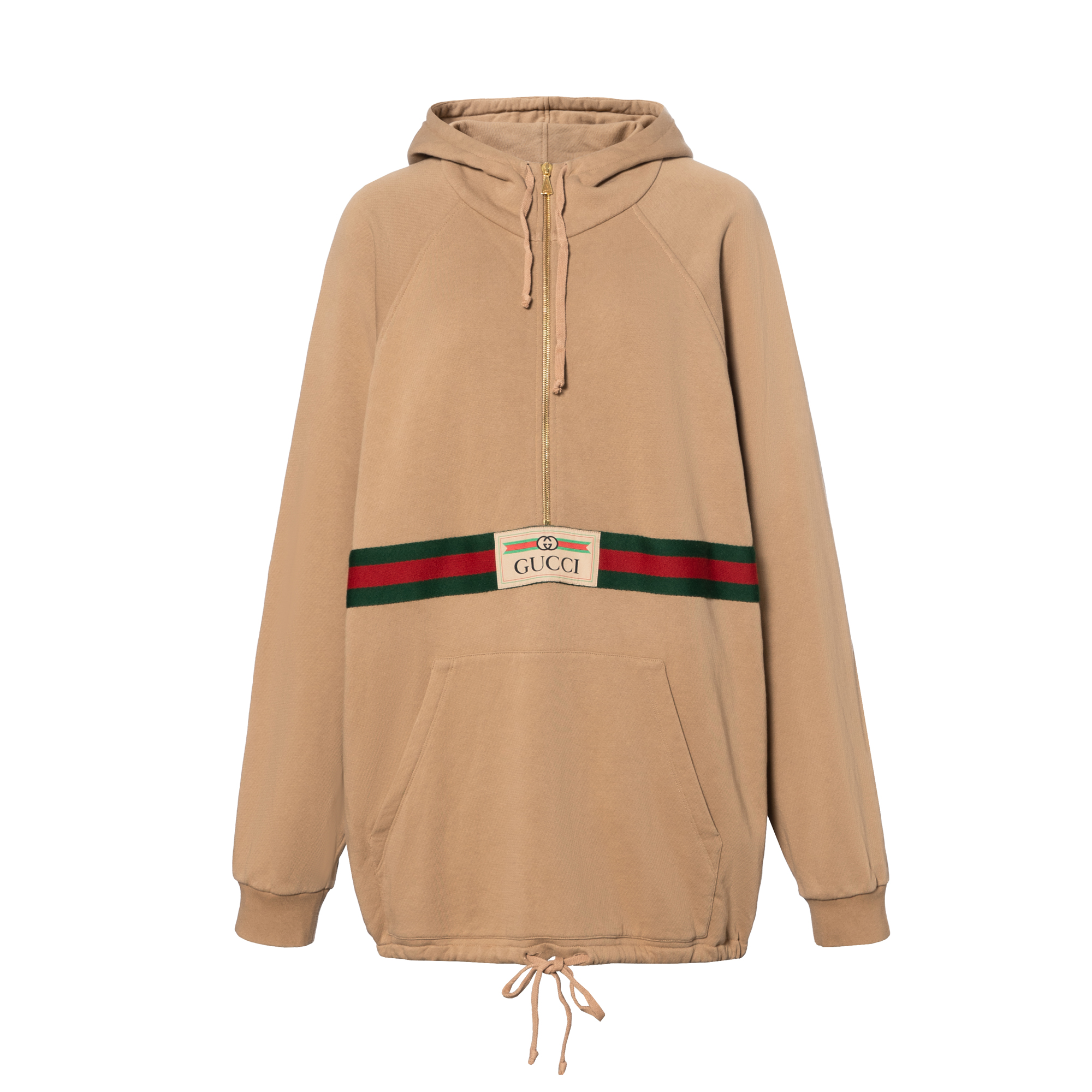 (Women) Gucci Beige Pullover Hoodie with Letter Print 644656-XJC3W-2603