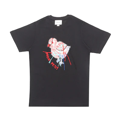 (Women) Gucci Bird Embroidered Fringe Crew Neck Casual SS22 Black Tee 580762-XJC0H-1081