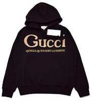 (Women) Gucci Black & Gold Logo Hoodie - Fall Collection 615061-XJCK5-1082 (Women) Gucci Black & Gold Logo Hoodie - Fall Collection 615061-XJCK5-1082