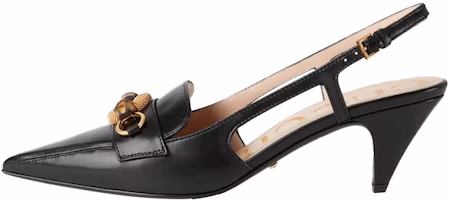 (Women) Gucci Black 'Bamboo Buckle High-Heel' 658818-C9D00-1000 (Women) Gucci Black 'Bamboo Buckle High-Heel' 658818-C9D00-1000