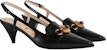 (W) Gucci Hitam 'Bamboo Buckle Tumit Tinggi' 658818-C9D00-1000