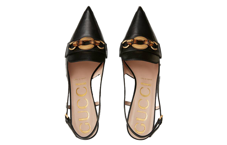 Lookbook (W) Gucci Hitam 'Bamboo Buckle High-Heel' Wanita 658818-C9D00-1000