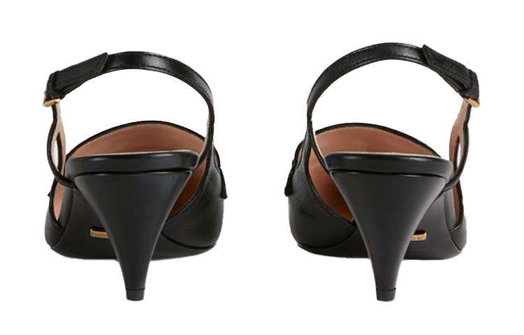 Shop (W) Gucci Hitam 'Bamboo Buckle High-Heel' Wanita 658818-C9D00-1000