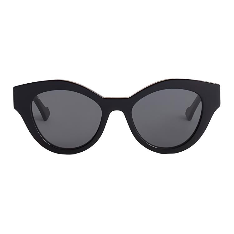 (Women) GUCCI Black Cat-Eye Sunglasses - Irregular Shape Luxury Shades GG0957S-002