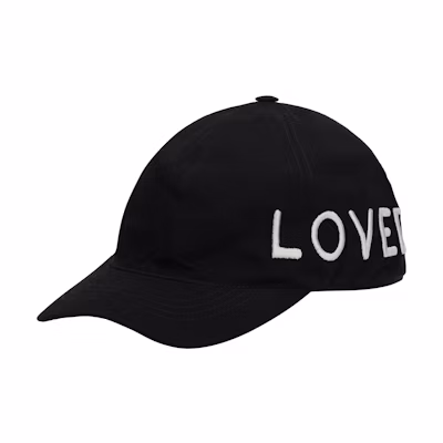 (Women) GUCCI Black Cotton Baseball Cap with Letter Embroidery 478948-3HD05-1000