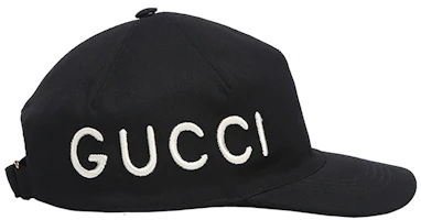 Order (Women) GUCCI Black Cotton Baseball Cap with Letter Embroidery 478948-3HD05-1000