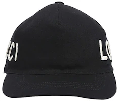 Shop (Women) GUCCI Black Cotton Baseball Cap with Letter Embroidery 478948-3HD05-1000
