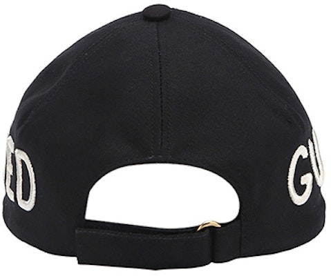 (Women) GUCCI Black Cotton Baseball Cap with Letter Embroidery 478948-3HD05-1000 Purchase (Women) GUCCI Black Cotton Baseball Cap with Letter Embroidery 478948-3HD05-1000