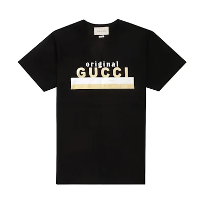 (Women) Gucci Black Crew Neck T-Shirt with Letter Logo Print 615044-XJCRC-1082