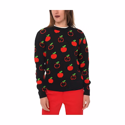 (Women) Gucci Black Fruit Print Crewneck Sweater 606115-XKA7I-1072
