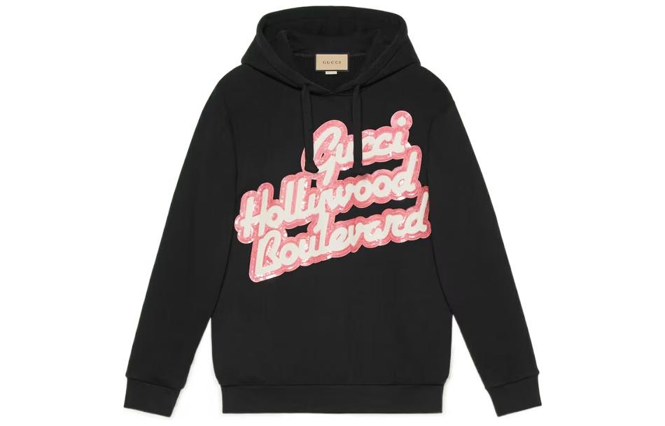 (Women) Gucci Black FW22 Colorblock Logo Hoodie Pullover Sweater 615061-XJEF8-1043