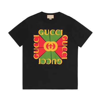 (Women) Gucci Black FW22 Logo Print Short Sleeve T-Shirt 717422-XJE6E-1082
