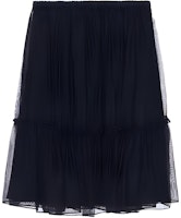 (Women) Gucci Black High-Waisted Sheer Midi Skirt 729249-ZABS7-1000 (Women) Gucci Black High-Waisted Sheer Midi Skirt 729249-ZABS7-1000
