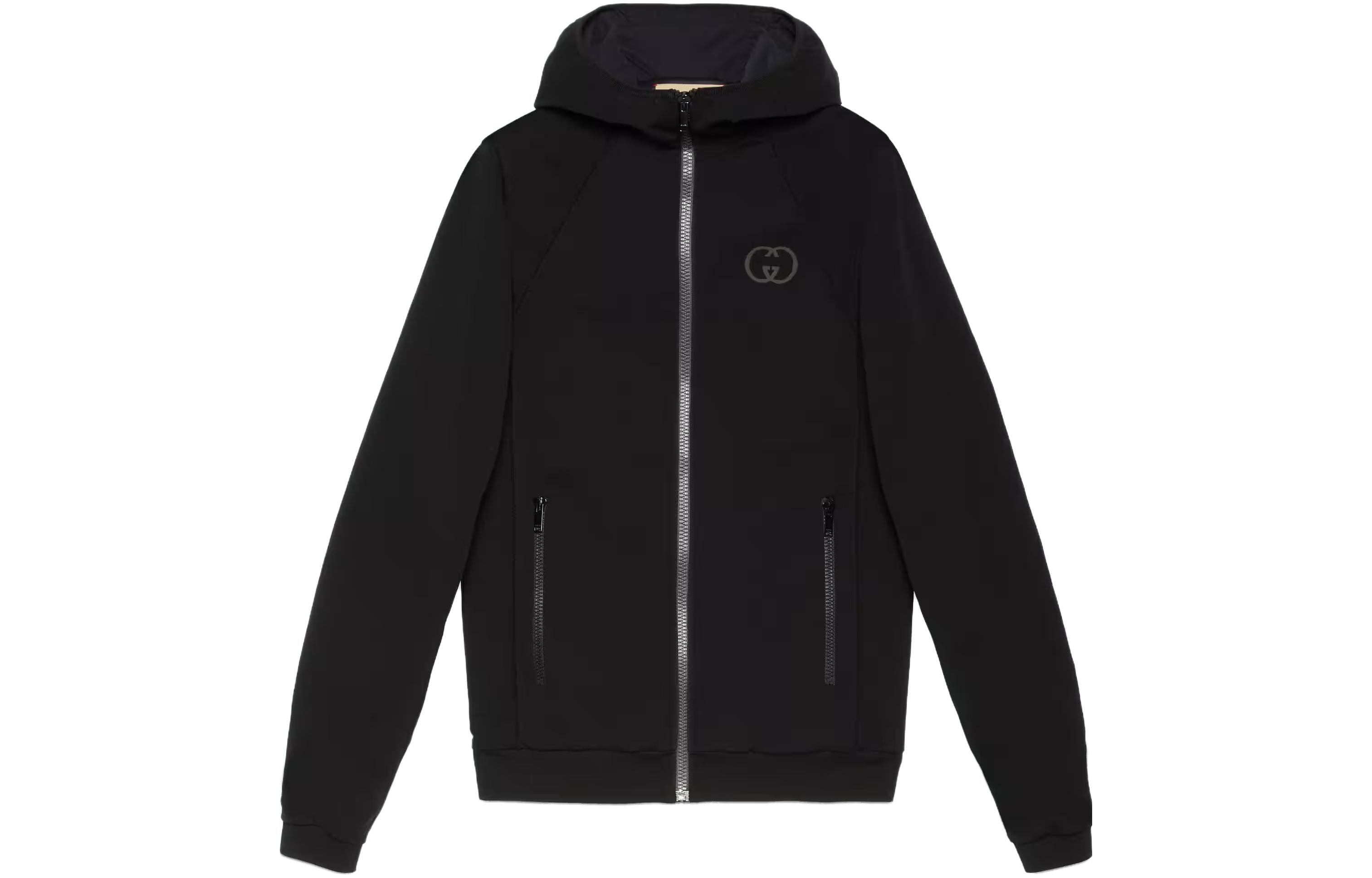 (Women) Gucci Black Hooded Zip-Up Jacket 716761-XJETV-1189