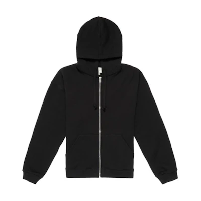 (Women) Gucci Black Hoodie with Back Square Logo and Zipper. 610140-XJB8V-1082