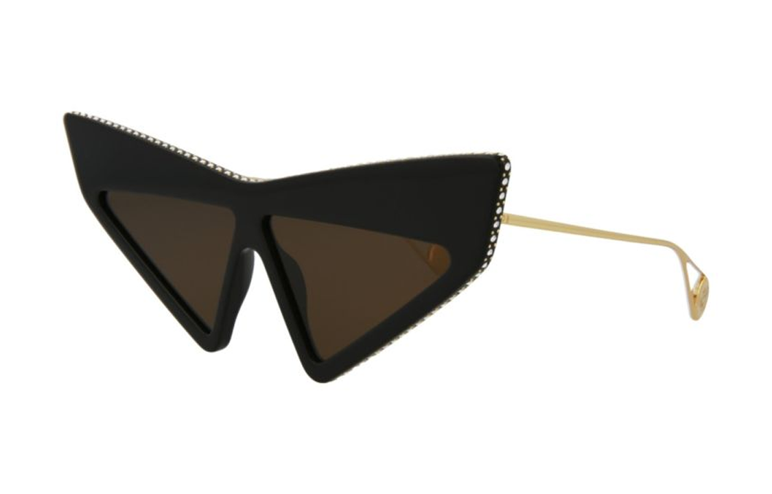 (Women) GUCCI Black Irregular Acetate Sunglasses with Embellished Frame 10960817 圖 2
