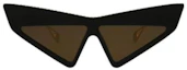 Lookbook (W) GUCCI Cermin Mata Hitam Acetate Tidak Sekata dengan Bingkai Berhias 10960817