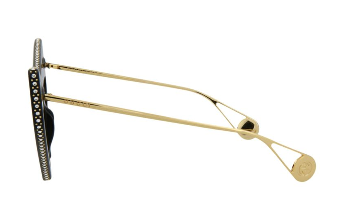 (Women) GUCCI Black Irregular Acetate Sunglasses with Embellished Frame 10960817 圖 4