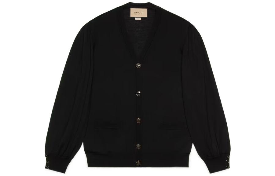 (Women) Gucci Black Knit Cardigan SS22 Collection 695848-XKCBW-1000