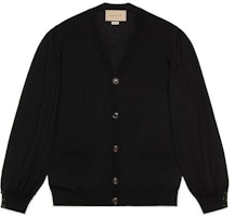 (Women) Gucci Black Knit Cardigan SS22 Collection 695848-XKCBW-1000 (Women) Gucci Black Knit Cardigan SS22 Collection 695848-XKCBW-1000