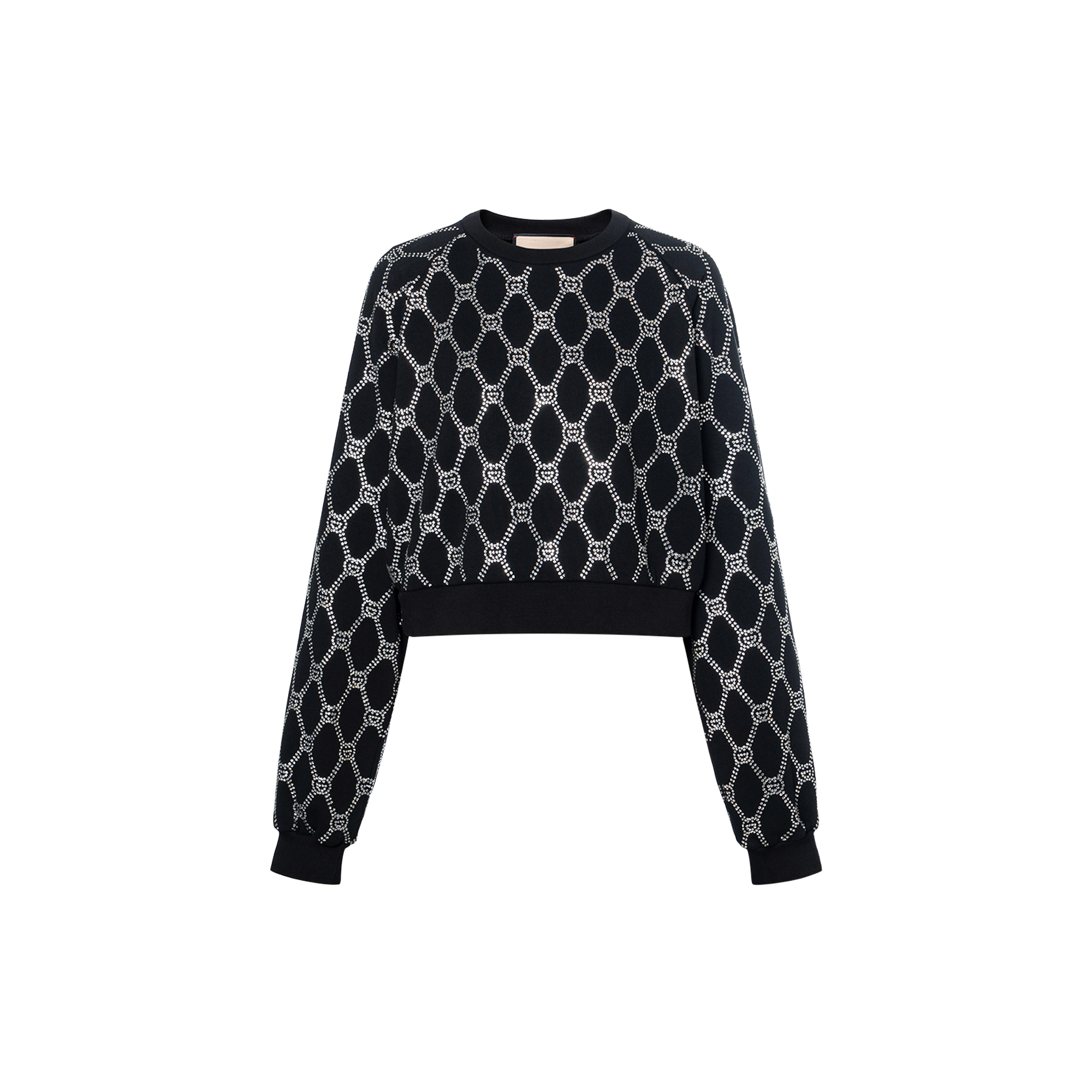 (Women) Gucci Black Logo Crewneck Pullover Sweatshirt 760613-XJF02-1043