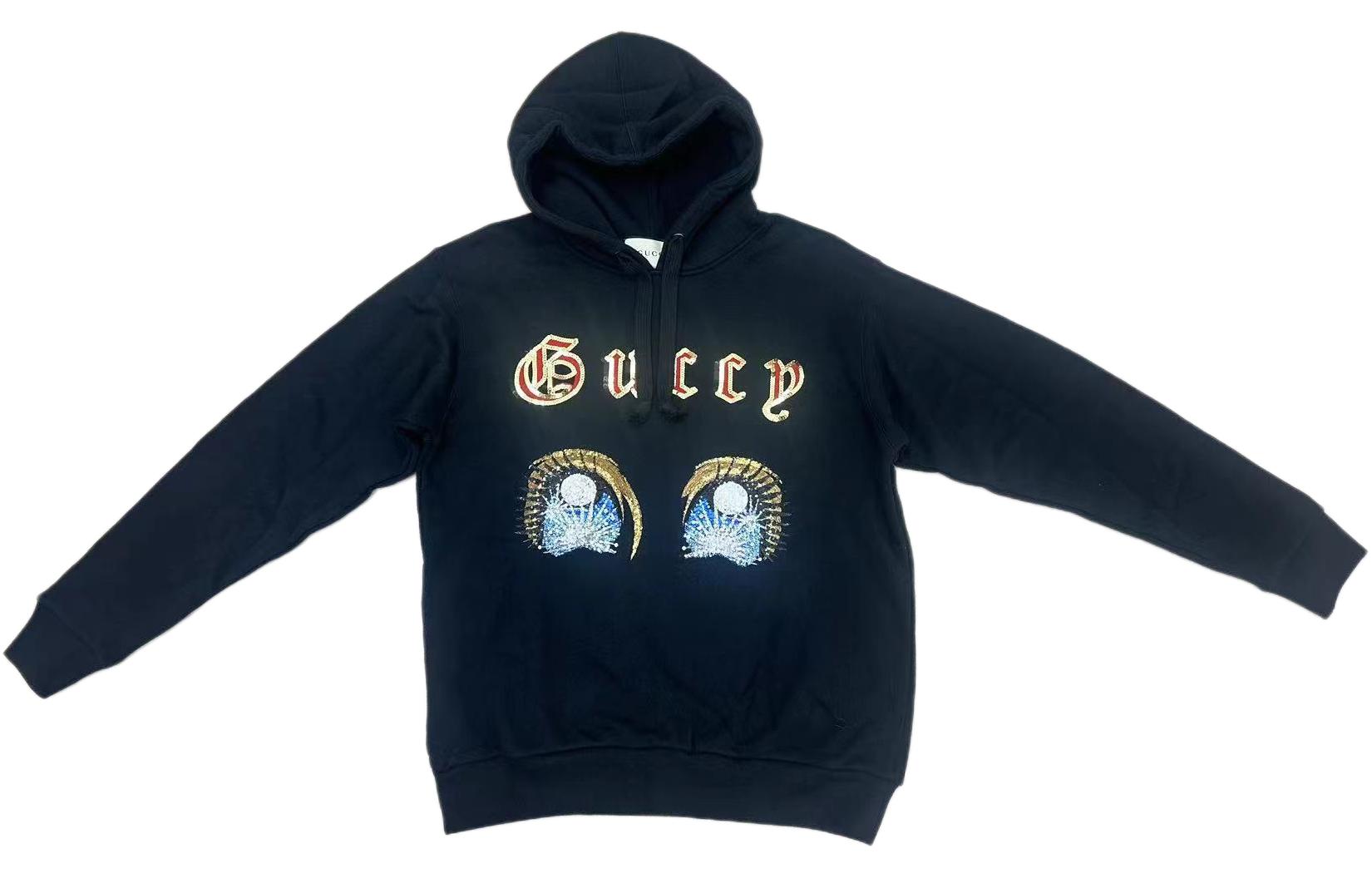 (Women) Gucci Black Logo Print Hoodie 469251-X913B-1082