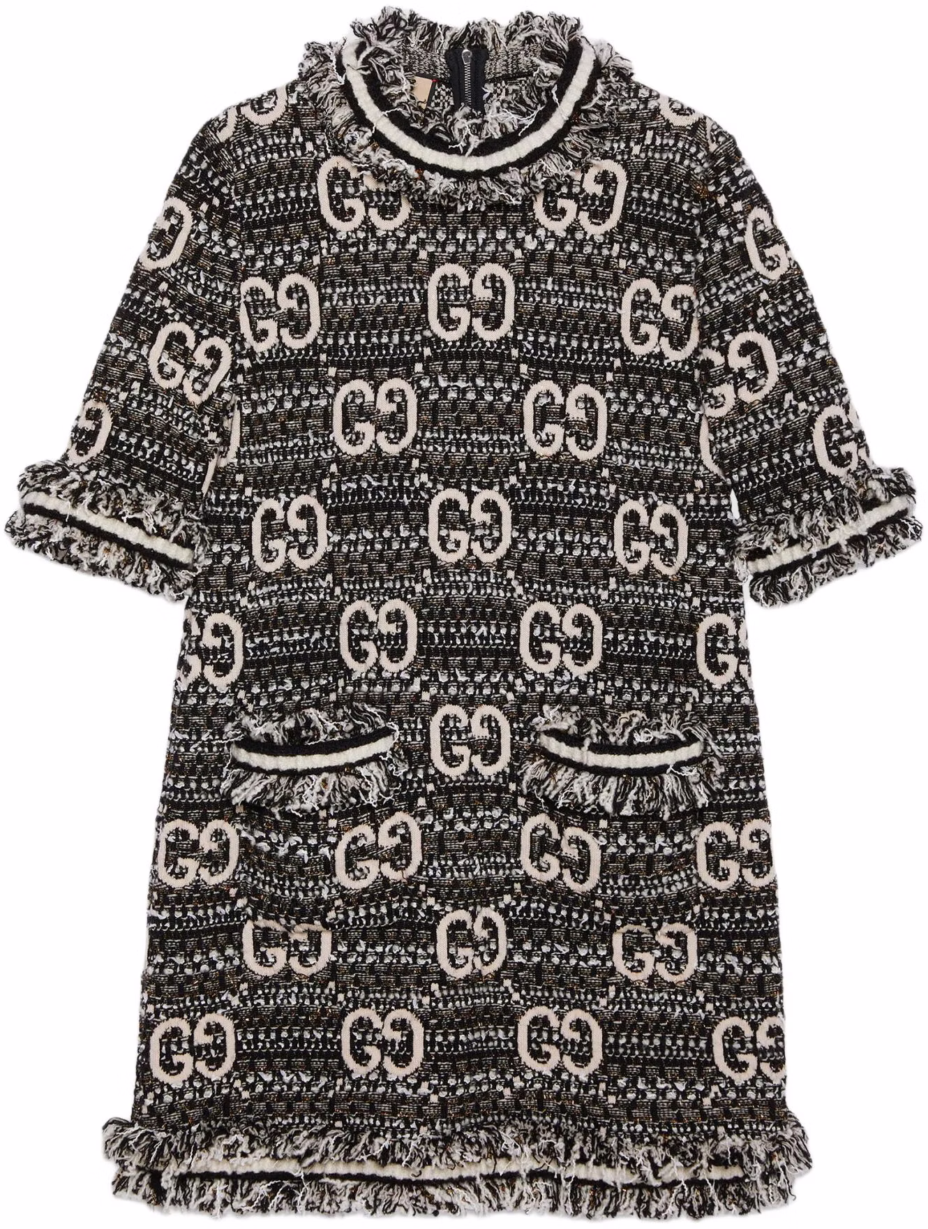 women-gucci-black-logo-print-short-sleeved-dress-with-back-zipper-721151-xkcqx-1060