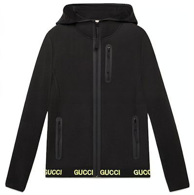 (Women) Gucci Black Logo Print Zipper Hem Jacket FW22 693081-XJDS5-1131 Buy (Women) Gucci Black Logo Print Zipper Hem Jacket FW22 693081-XJDS5-1131