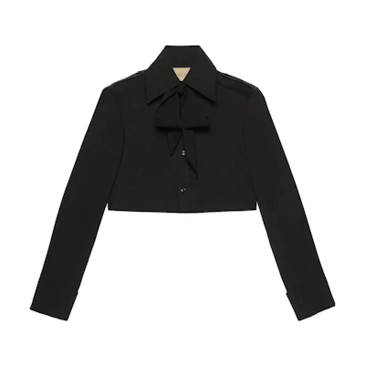 (Women) Gucci Black Long-Sleeve Sun Protection Shirt SS23 737987-ZAMWP-1000