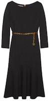 (Women) GUCCI Black Mink A-Line Dress with Chain Belt. 678667-XJC3M-1000 (Women) GUCCI Black Mink A-Line Dress with Chain Belt. 678667-XJC3M-1000