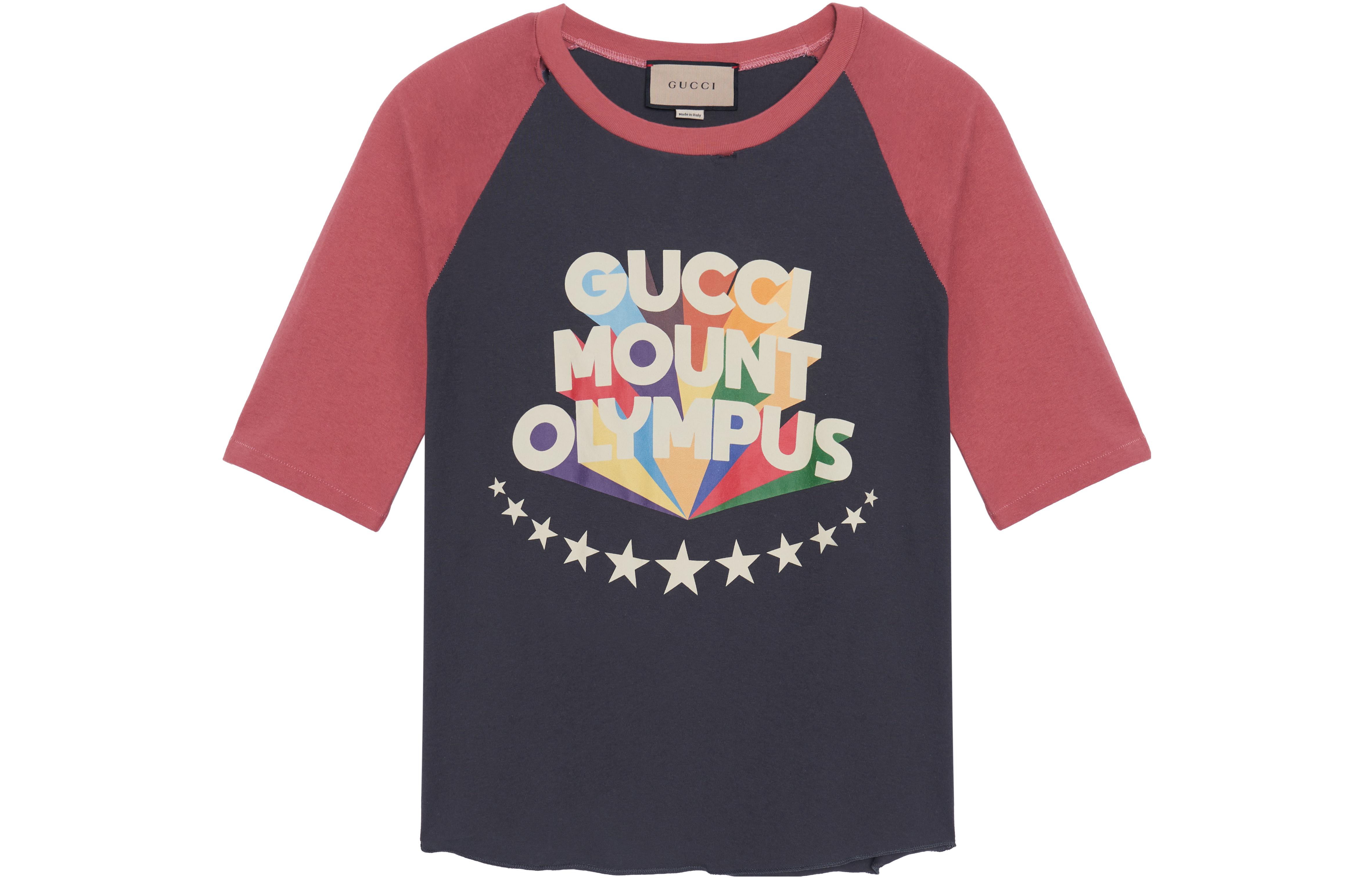 (Women) Gucci Black Mount Olympus Print T-Shirt FW21 661863-XJDL3-1042