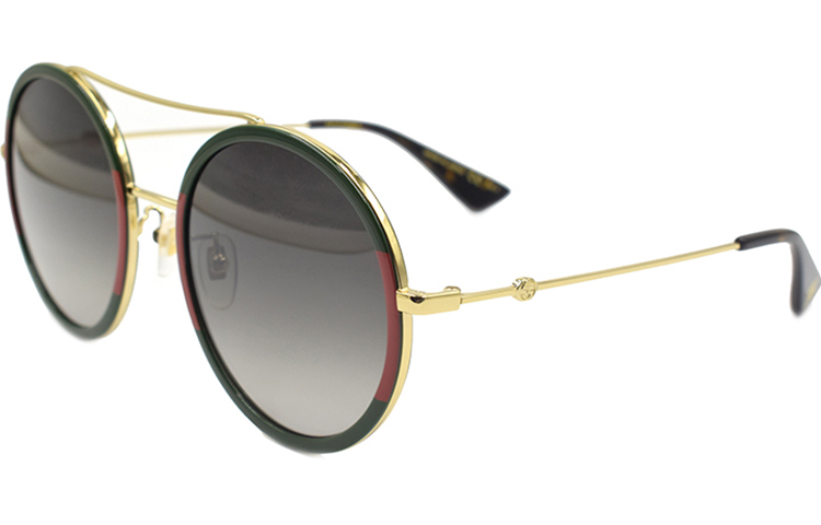 (Women) GUCCI Black Retro Round Sunglasses with Bee Detail for Women GG0061S-003
