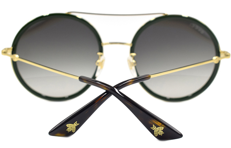 (Women) GUCCI Black Retro Round Sunglasses with Bee Detail for Women GG0061S-003 圖 5