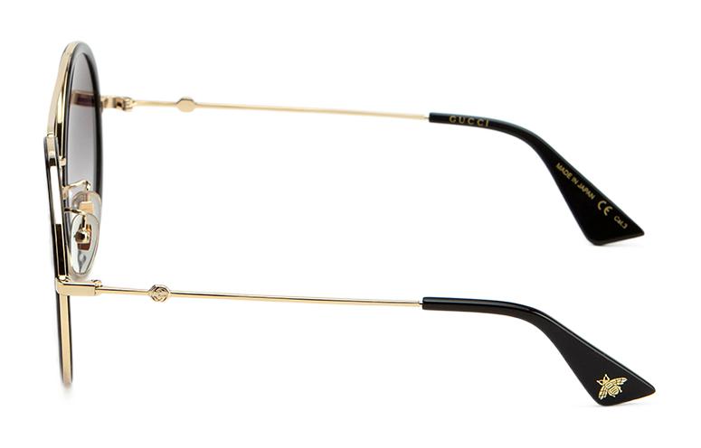 (Women) GUCCI Black Retro Round Sunglasses with Bee Detail for Women GG0061S-003 圖 6