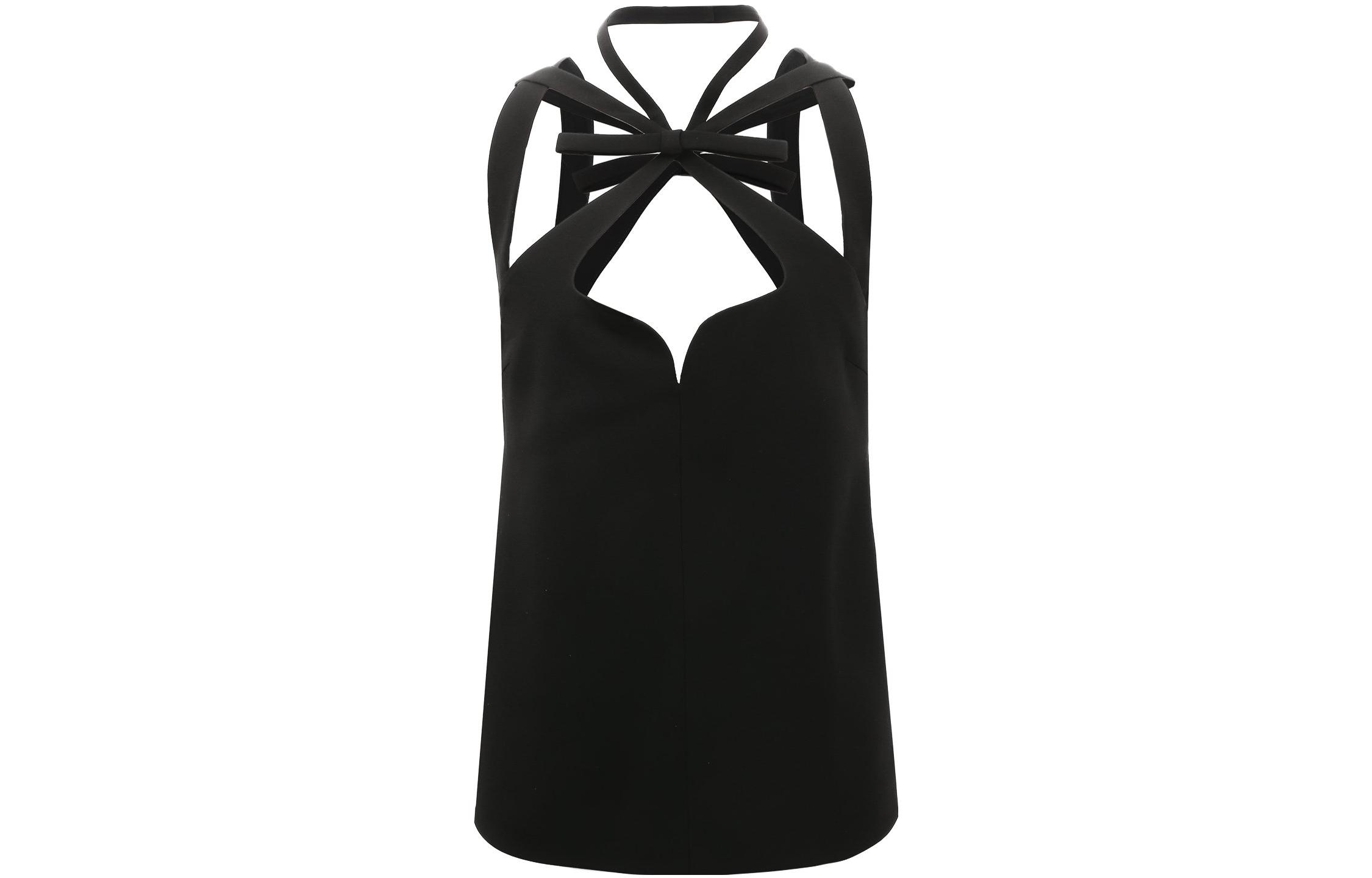 (Women) Gucci Black Sleeveless Halter Neck T-Shirt 627311-ZAD88-1000