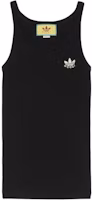 (Women) Gucci Black Sleeveless Tank Top with Solid Logo Embroidery 714865-XJEXM-1043 (Women) Gucci Black Sleeveless Tank Top with Solid Logo Embroidery 714865-XJEXM-1043