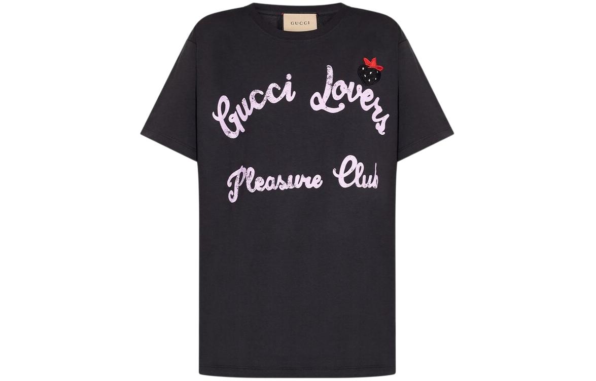 (Women) Gucci Black Slim-Fit Crew Neck Short Sleeve T-Shirt 717422-XJFV2-1283