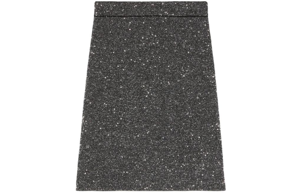 (Women) Gucci Black Solid Mid-Length A-Line Skirt 773003-XKDX0-1138