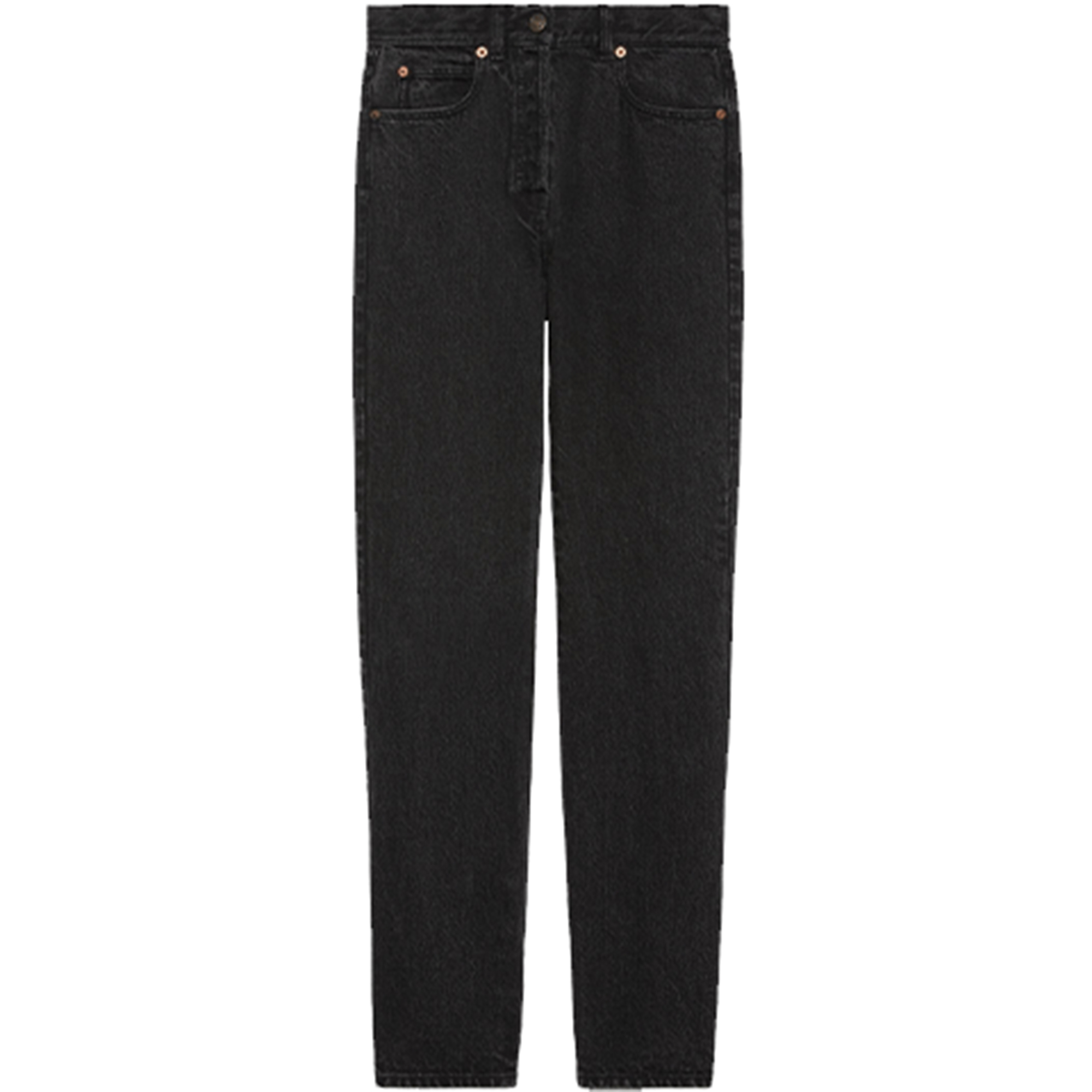 (Women) Gucci Black Solid Straight-Leg Mid-Rise Jeans 687362-XDBWJ-1043