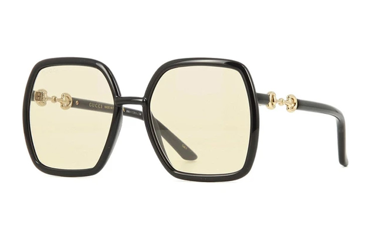 (Women) GUCCI Black Square Sunglasses with Yellow Lenses 55mm. GG0890S-005 圖 2