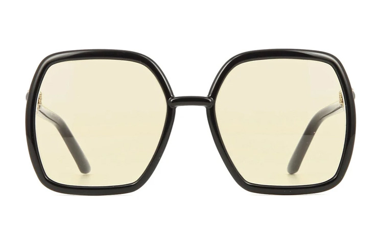 (Women) GUCCI Black Square Sunglasses with Yellow Lenses 55mm. GG0890S-005 圖 4