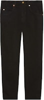 (Women) Gucci Black Straight-Leg Jeans with Logo 681289-XDB0R (Women) Gucci Black Straight-Leg Jeans with Logo 681289-XDB0R