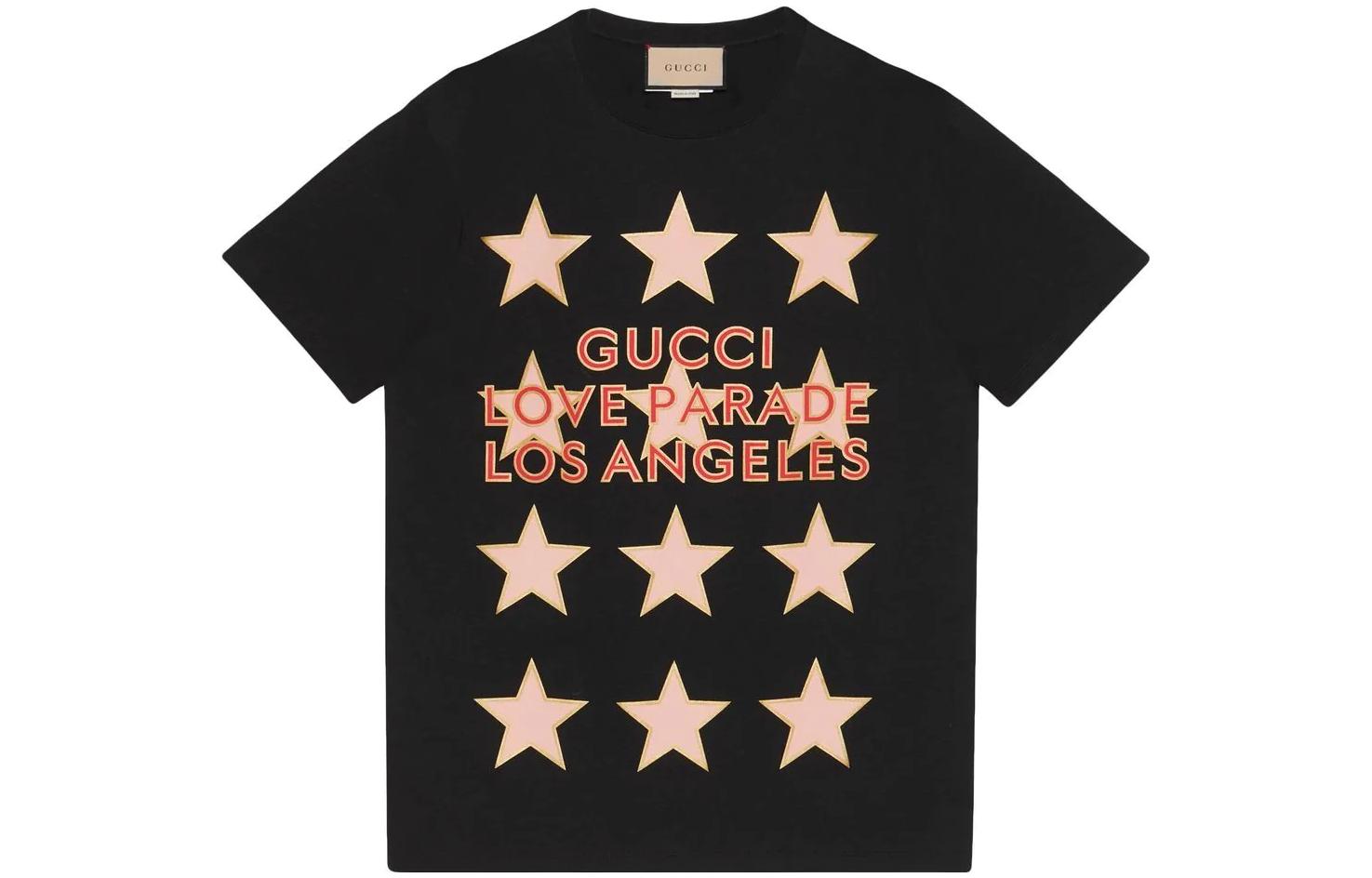 (Women) Gucci Black T-Shirt with Letter Logo 615044-XJEQI-1082