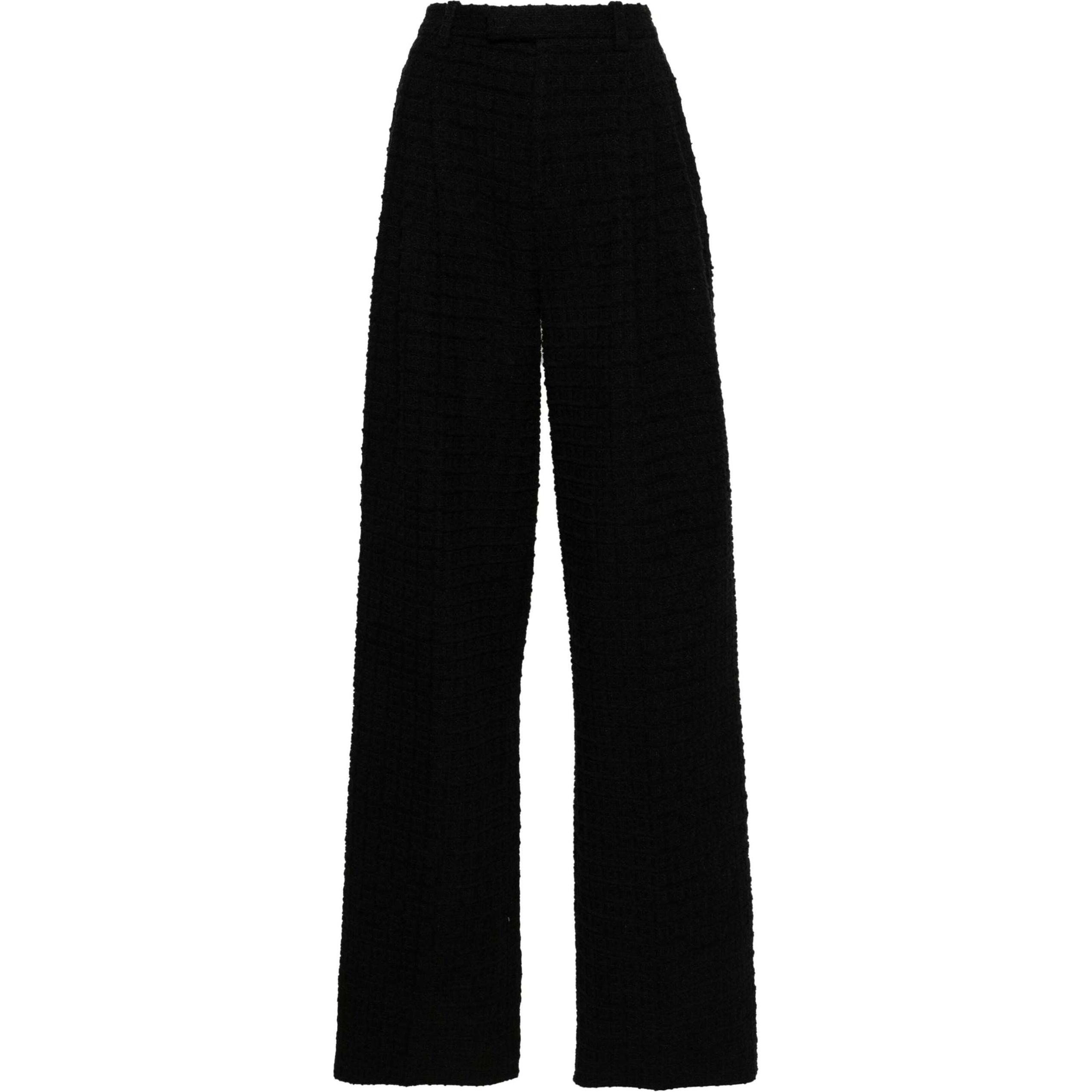 (Women) Gucci Black Tweed Straight-Leg Pants FW22 721691-ZAK59-1000