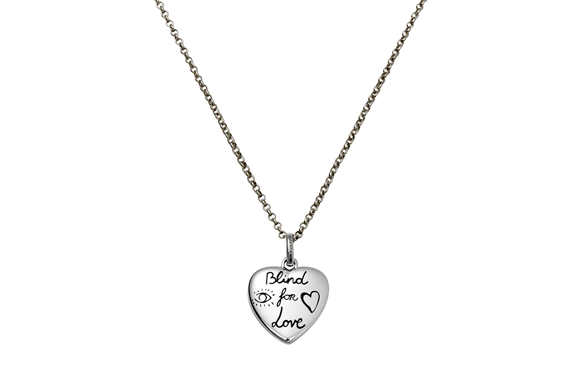 (Women) GUCCI Blind for Love 925 Silver Necklace Silver 455542-J8400-0701