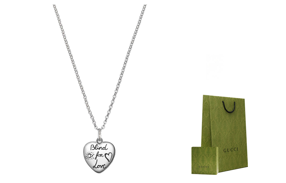 (Women) GUCCI Blind for Love 925 Silver Necklace Silver 455542-J8400-0701 圖 2