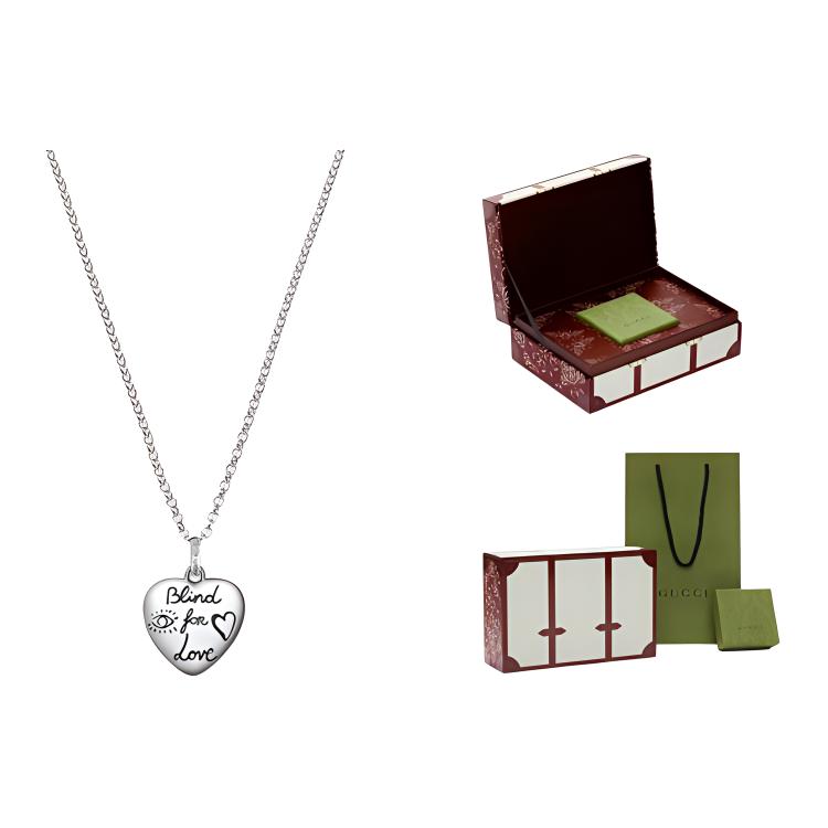 (Women) GUCCI Blind for Love 925 Silver Necklace Silver 455542-J8400-0701 圖 7