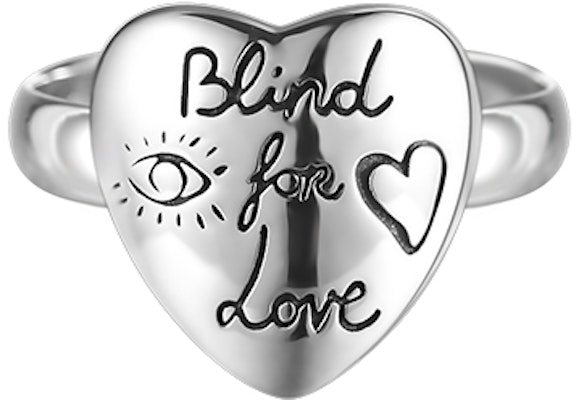 (Women) GUCCI Blind for Love Silver Heart Ring YBC499937001 Buy (Women) GUCCI Blind for Love Silver Heart Ring YBC499937001