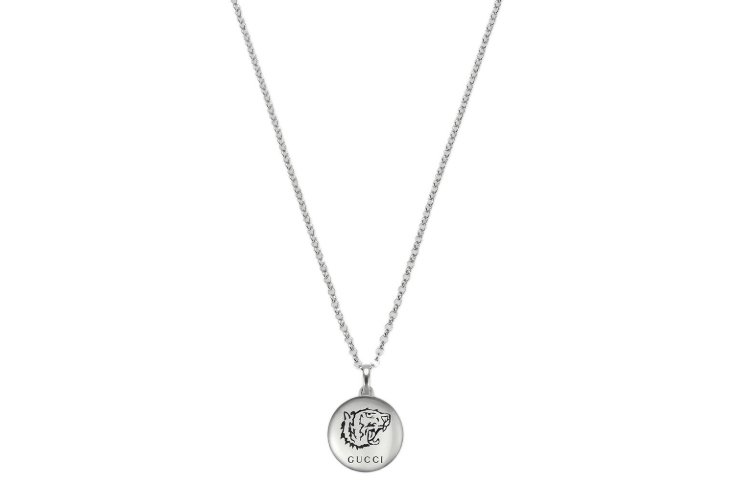 (Women) GUCCI Blind For Love Tiger Engraved 925 Silver Necklace for Women 455541-J8400-0701